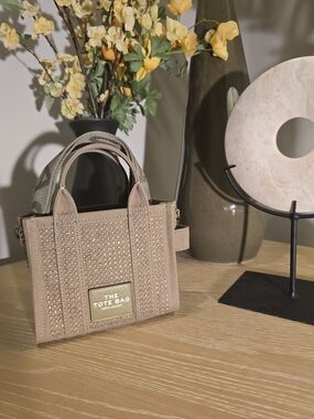 Marc Jacobs Taupe Studded Mini Tote